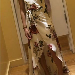 Floral Chiffon wrap dress